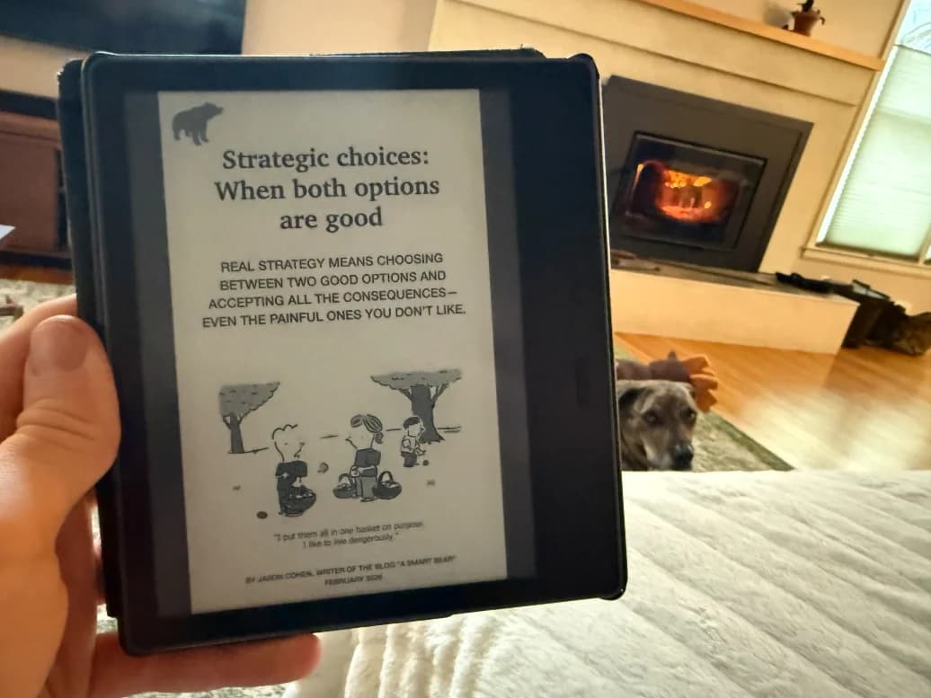 A Kindle showing an article delivered by RSS to Kindle
